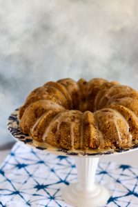 Apple Cake with Honey Bourbon Glaze