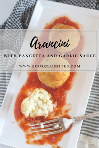 Arancini with Pancetta and Garlic Sauce