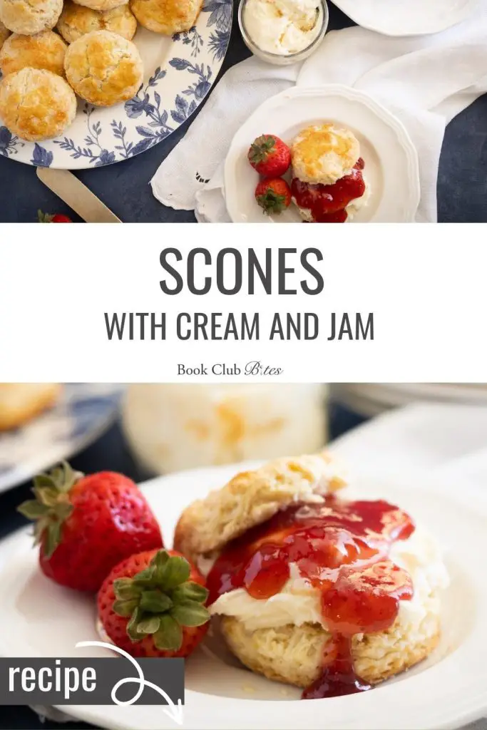 British Scones with cream and jam