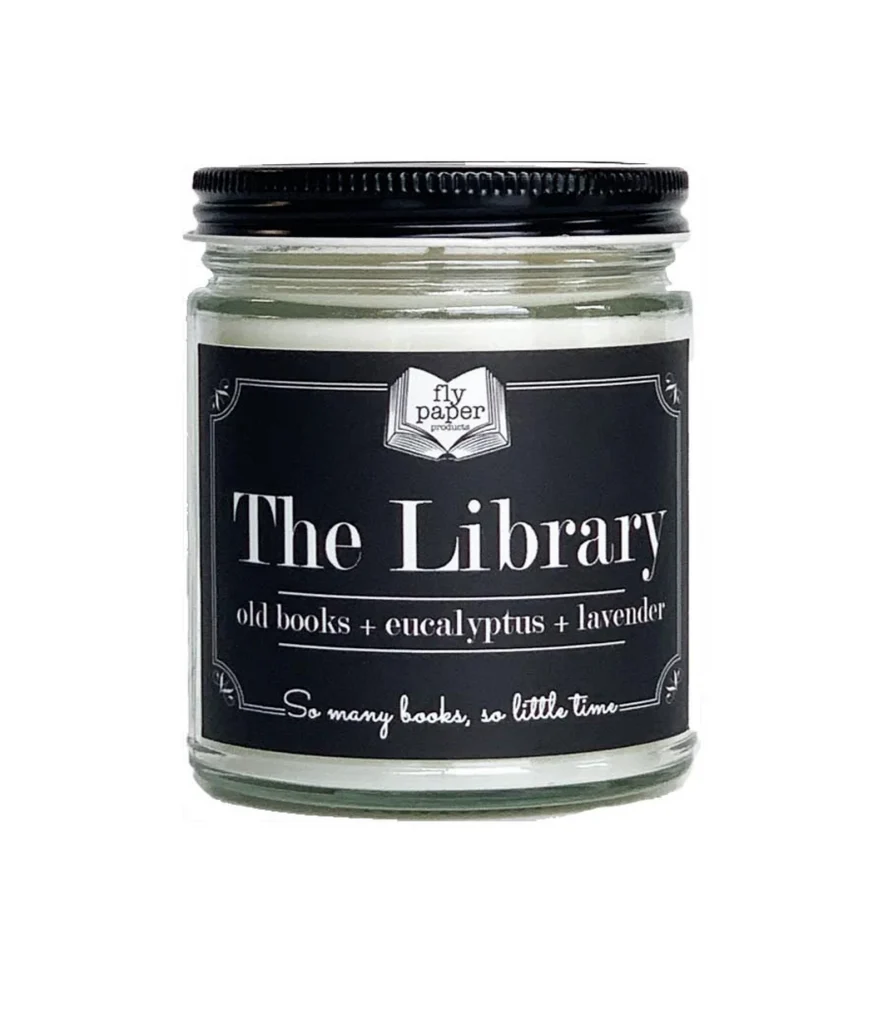 book lovers candle